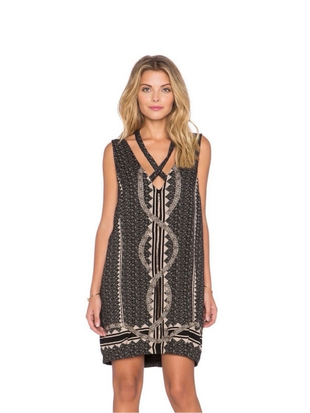 Free People Diamonds and Snake Beaded Mini Dress